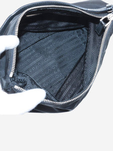 Prada Black nylon and leather shoulder bag