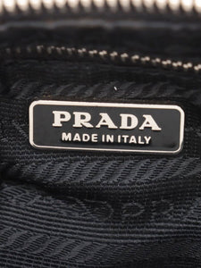 Prada Black nylon and leather shoulder bag