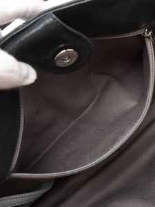 Chanel Black 2012 Ultra Stitch leather chain tote bag