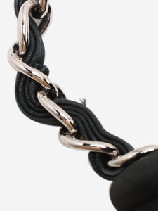 Chanel Black 2012 Ultra Stitch leather chain tote bag