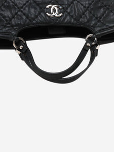 Chanel Black 2012 Ultra Stitch leather chain tote bag