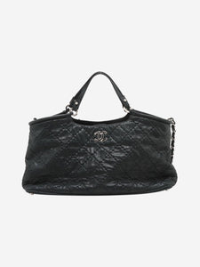 Chanel Black 2012 Ultra Stitch leather chain tote bag
