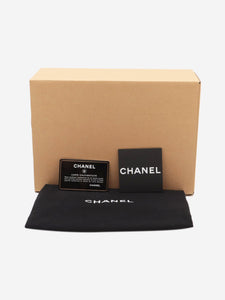 Chanel Black 2010 silk and lambskin Classic Single Flap bag