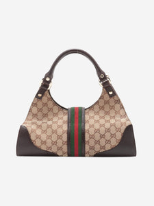 Gucci Brown GG canvas Sherry Line shoulder bag