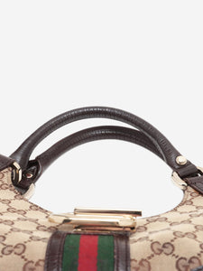 Gucci Brown GG canvas Sherry Line shoulder bag