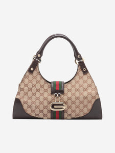 Gucci Brown GG canvas Sherry Line shoulder bag