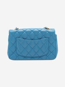 Chanel Blue 2019 mini lambskin Single Flap shoulder bag