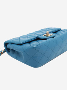 Chanel Blue 2019 mini lambskin Single Flap shoulder bag