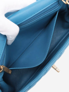 Chanel Blue 2019 mini lambskin Single Flap shoulder bag