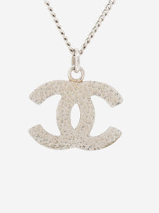 Chanel Silver and pink Coco Mark 05A Necklace