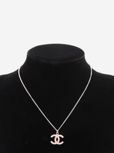 Chanel Silver and pink Coco Mark 05A Necklace