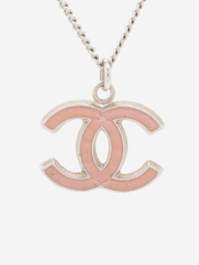Chanel Silver and pink Coco Mark 05A Necklace