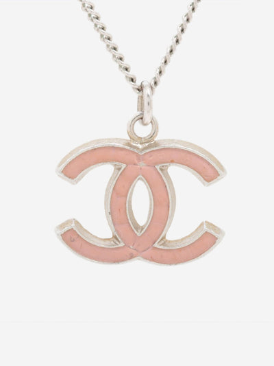 Silver and pink Coco Mark 05A Necklace Necklaces Chanel 