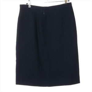 Chanel Boutique Navy blue wool skirt - size UK 10