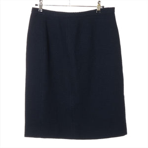 Chanel Boutique Navy blue wool skirt - size UK 10