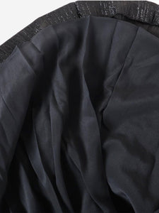 Fendi Black lurex pleated midi skirt - size UK 10