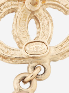 Chanel Gold Coco Mark A18V flower-drop earrings