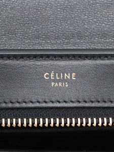 Celine Blue Trapeze leather and suede 2way bag