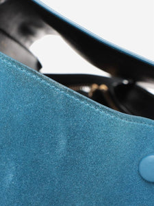 Celine Blue Trapeze leather and suede 2way bag