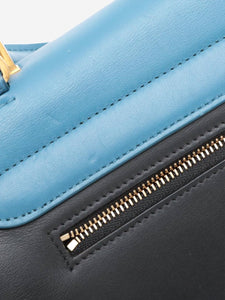 Celine Blue Trapeze leather and suede 2way bag