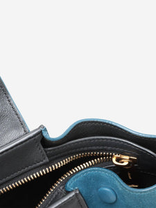 Celine Blue Trapeze leather and suede 2way bag