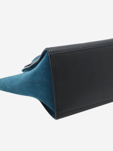 Celine Blue Trapeze leather and suede 2way bag