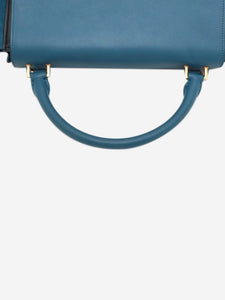 Celine Blue Trapeze leather and suede 2way bag