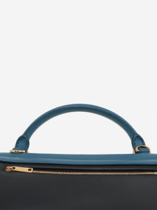 Celine Blue Trapeze leather and suede 2way bag