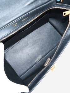 Celine Blue Trapeze leather and suede 2way bag