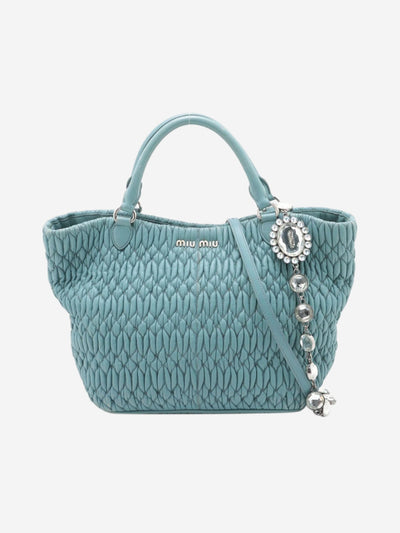 Blue Matelassé leather 2way bag Shoulder bags Miu Miu 