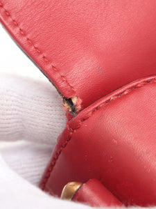 Gucci Brown and red GG canvas and leather bag