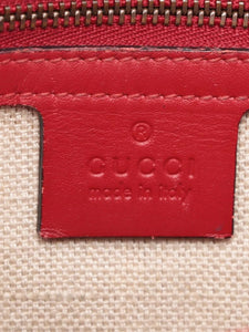 Gucci Brown and red GG canvas and leather bag