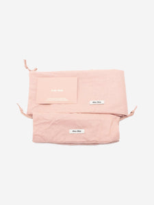 Miu Miu Dark blue sequin logo pouch bag