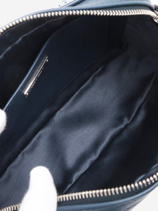 Miu Miu Dark blue sequin logo pouch bag