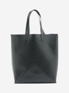 Saint Laurent Black Paris Sac Shopping leather tote