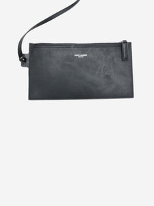 Saint Laurent Black Paris Sac Shopping leather tote