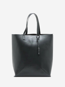 Saint Laurent Black Paris Sac Shopping leather tote