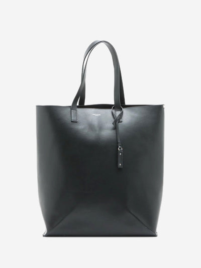 Black Paris Sac Shopping leather tote Tote Bags Saint Laurent 