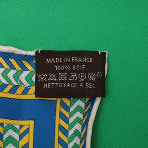 Hermes Green Carré 90 Selle Des Steppes silk scarf