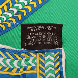 Hermes Green Carré 90 Selle Des Steppes silk scarf