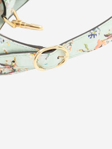 Gucci Pale green limited edition Jackie 1961 floral leather bag