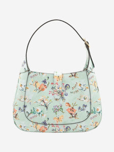 Gucci Pale green limited edition Jackie 1961 floral leather bag