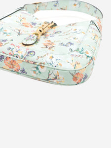 Gucci Pale green limited edition Jackie 1961 floral leather bag