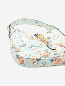 Gucci Pale green limited edition Jackie 1961 floral leather bag