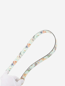 Gucci Pale green limited edition Jackie 1961 floral leather bag