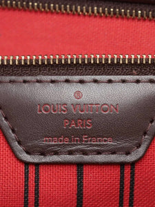 Louis Vuitton Brown 2015 Damier Ebene Neverfull MM tote bag