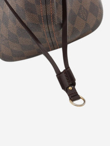Louis Vuitton Brown 2015 Damier Ebene Neverfull MM tote bag