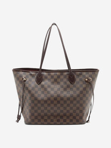 Louis Vuitton Brown 2015 Damier Ebene Neverfull MM tote bag