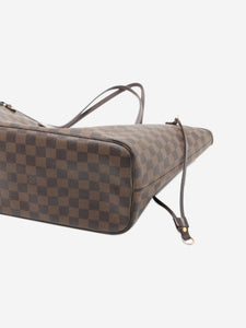 Louis Vuitton Brown 2015 Damier Ebene Neverfull MM tote bag