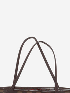 Louis Vuitton Brown 2015 Damier Ebene Neverfull MM tote bag